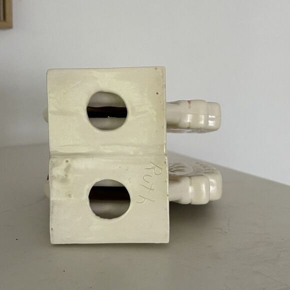 Vintage Hand Painted Napkin Holder Rooster Chicken Letter Farmhouse Cottage - Picture 3 of 6